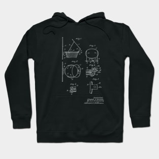 Basketball Practice Ring Vintage Patent Drawing Hoodie